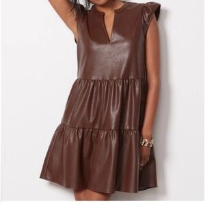 EVEREVE Ella Faux Leather Dress - Size Small